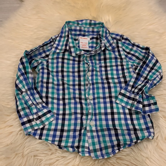 Joe Fresh & George Button-Down Striped Dress Shirts Blue/Gray/Turquoise 12-18M - Picture 2 of 8